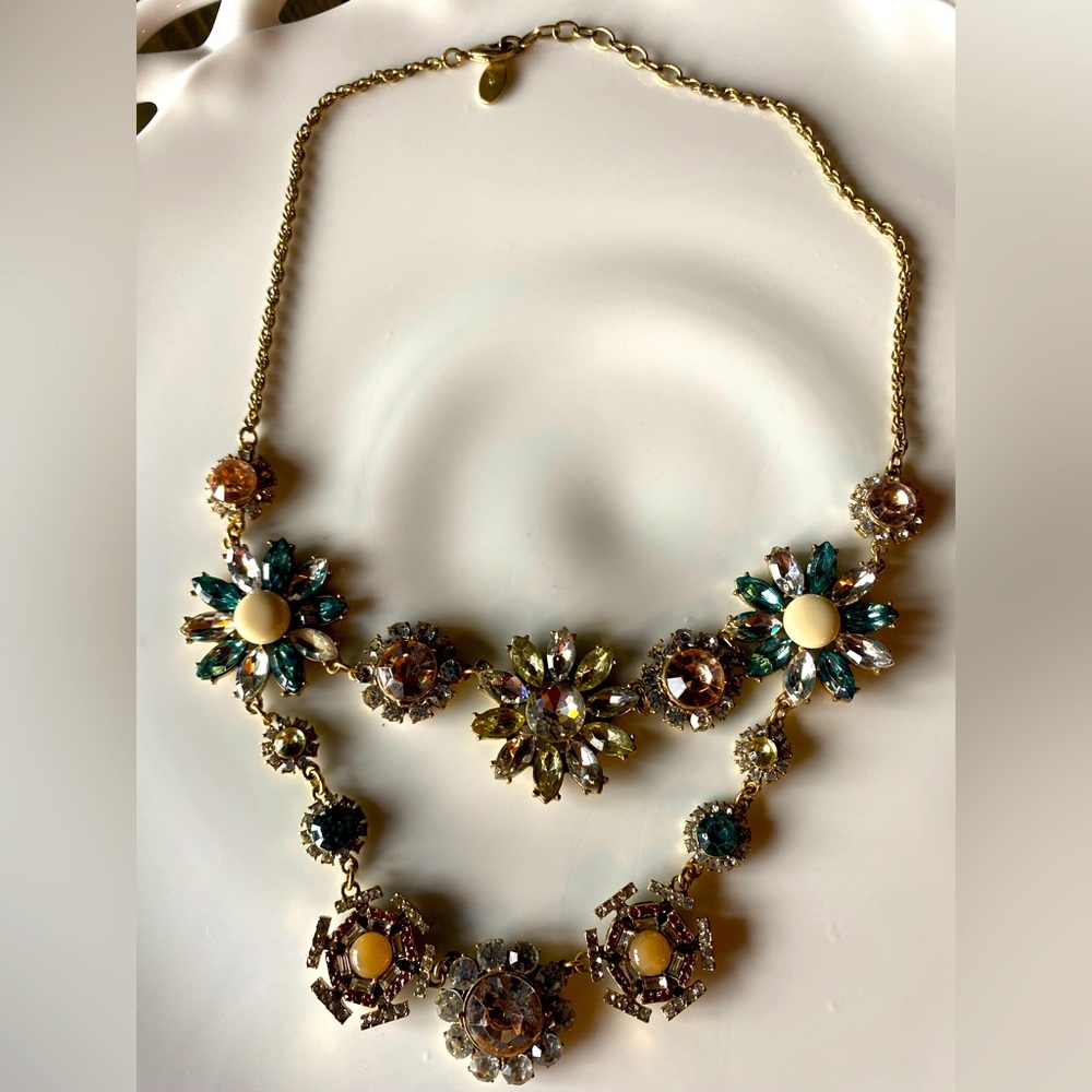 Ann Taylor 21 inch Gold gemstone necklace